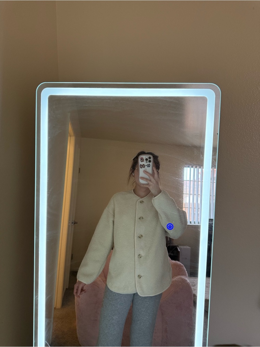 UNIQLO Women's Cream Sherpa Fleece Jacket